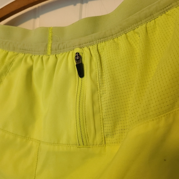 NIKE retro highlighter yellow Run and Swim Shorts - Picture 3 of 4